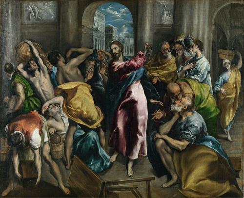 Изгнание торгующих из храма (Эль Греко, до 1570 года)