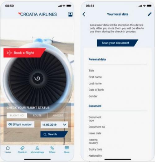 Мобильное приложение Croatia Airlines